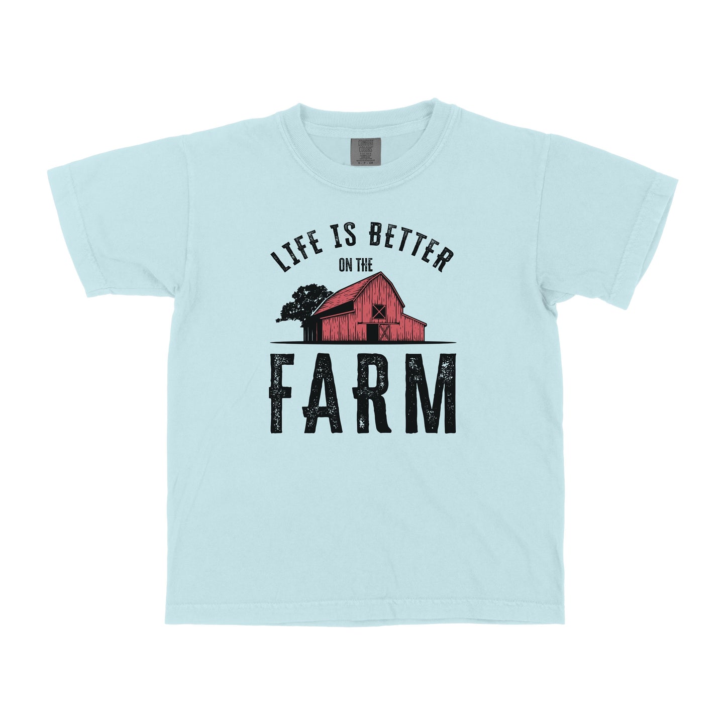 LIFE IS BETTER ON THE FARM RED BARN YOUTH SHIRT