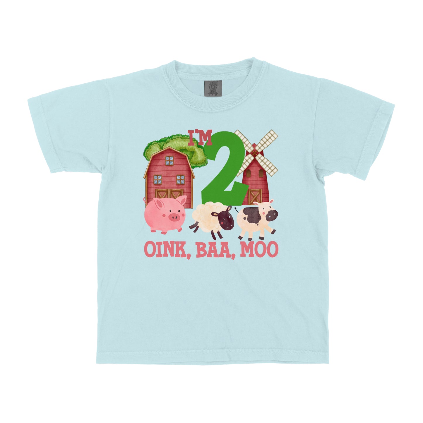 OINK BAA MOO FARM BIRTHDAY CUSTOM YOUTH SHIRT