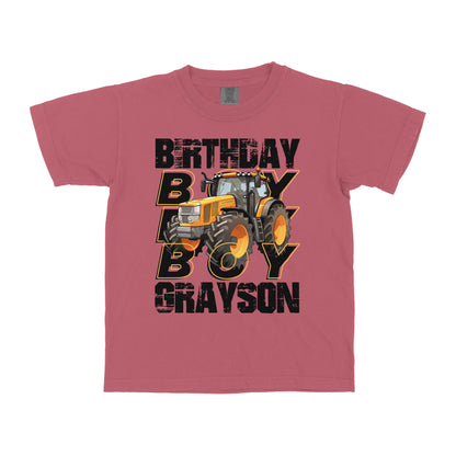 FARM BIRTHDAY BOY CUSTOM YOUTH SHIRT