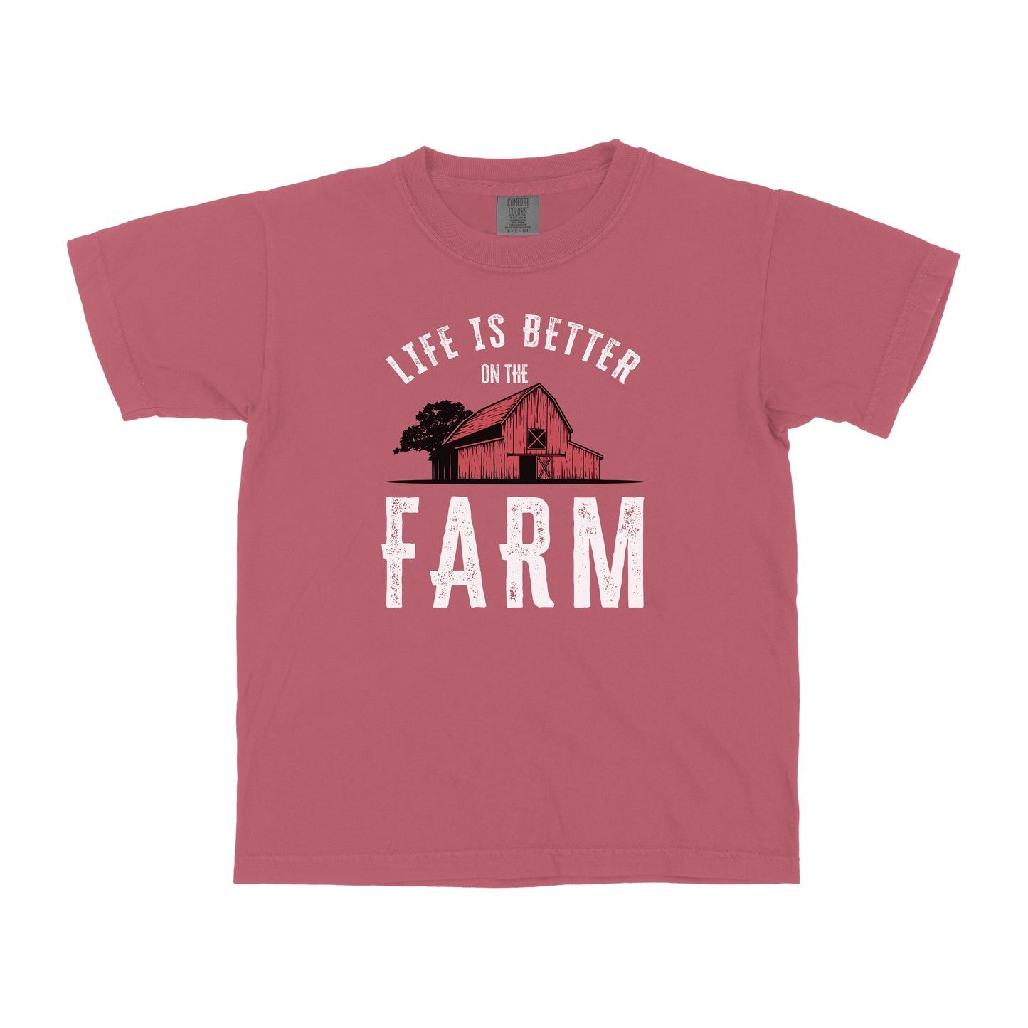 LIFE IS BETTER ON THE FARM RED BARN YOUTH SHIRT