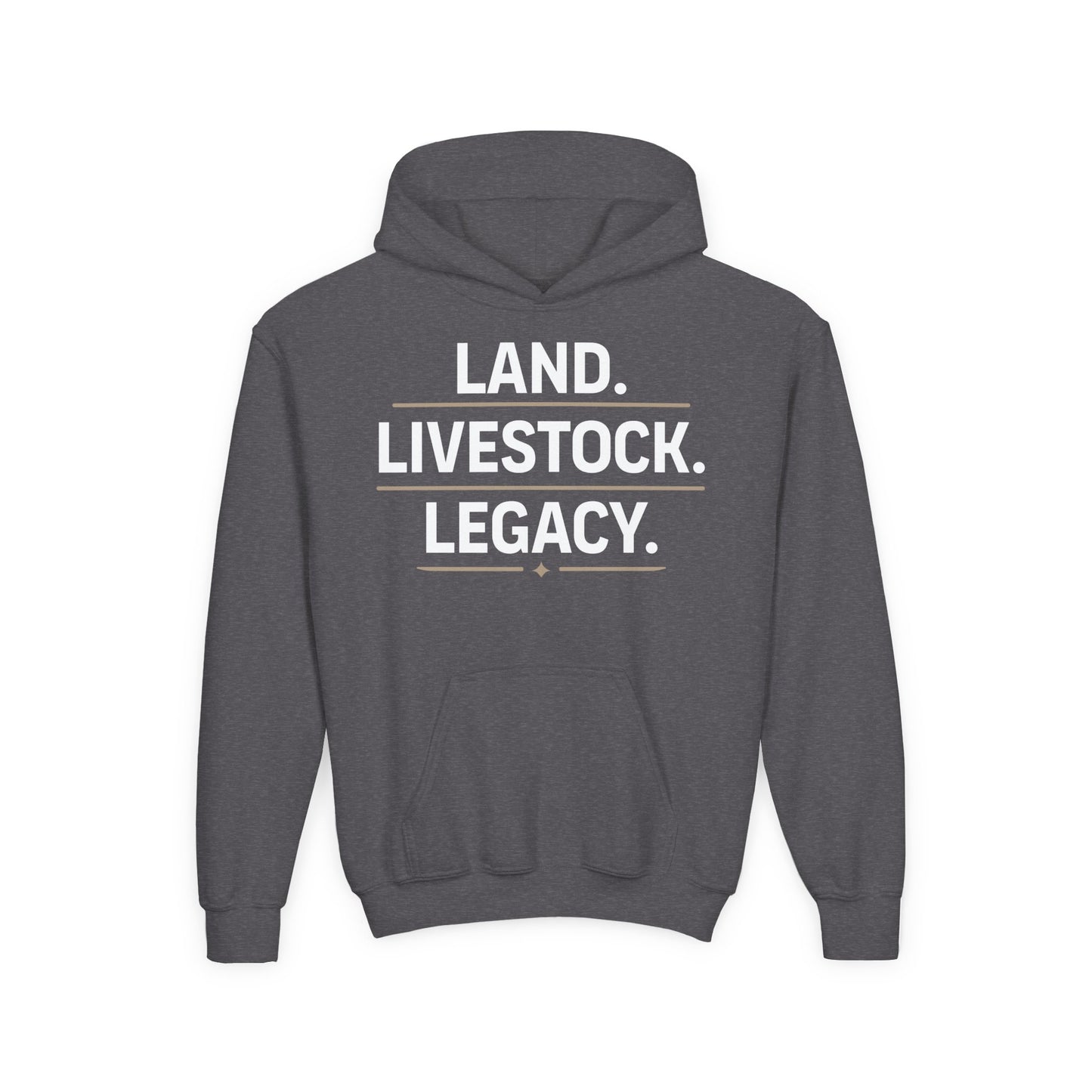 LAND. LIVESTOCK. LEGACY. YOUTH HOODIE