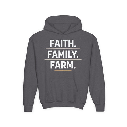 FAITH. FAMILY. FARM. YOUTH HOODIE