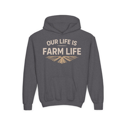 OUR LIFE IS FARM LIFE YOUTH HOODIE