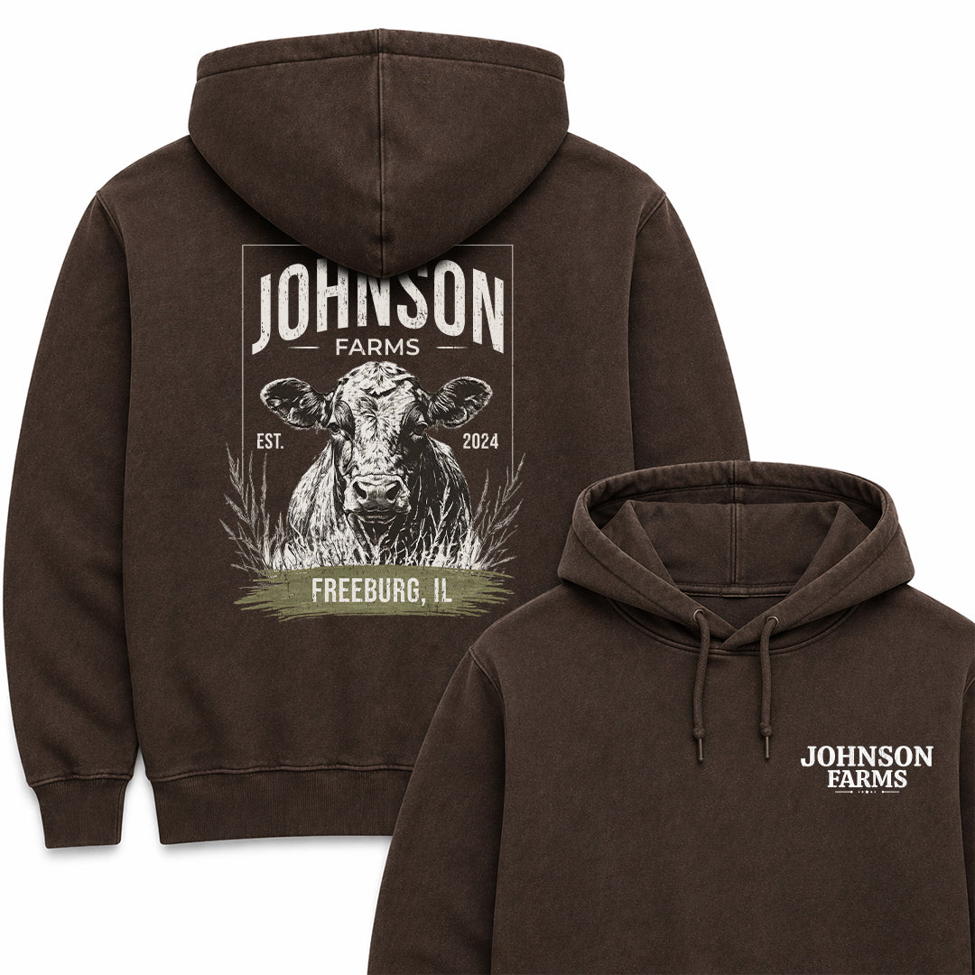CATTLE FARM CUSTOM HOODIE BACK PRINT C21