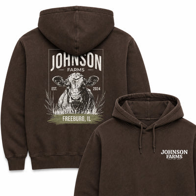 CATTLE FARM CUSTOM HOODIE BACK PRINT C21