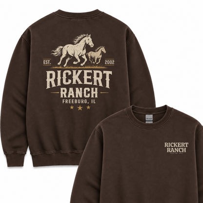 HORSE RANCH CUSTOM SWEATSHIRT BACK PRINT H7