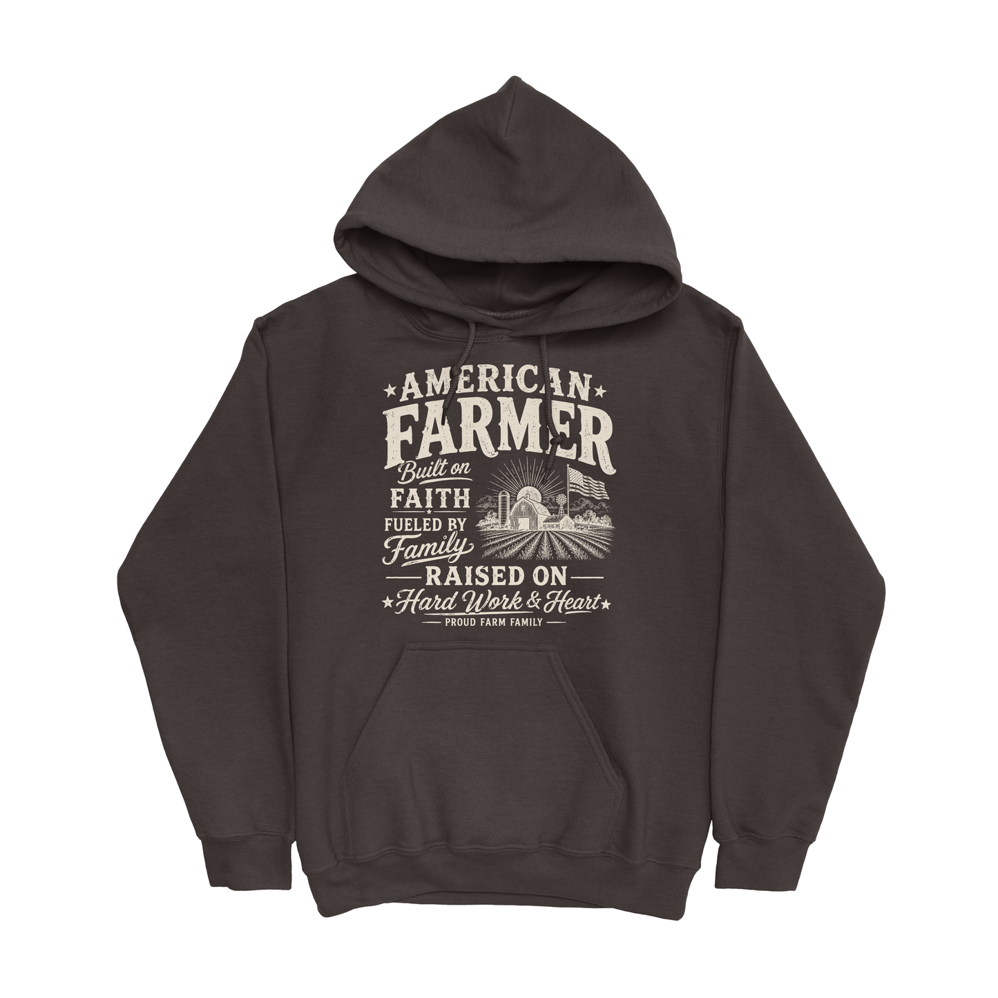 AMERICAN FARMER BUILT ON FAITH HOODIE
