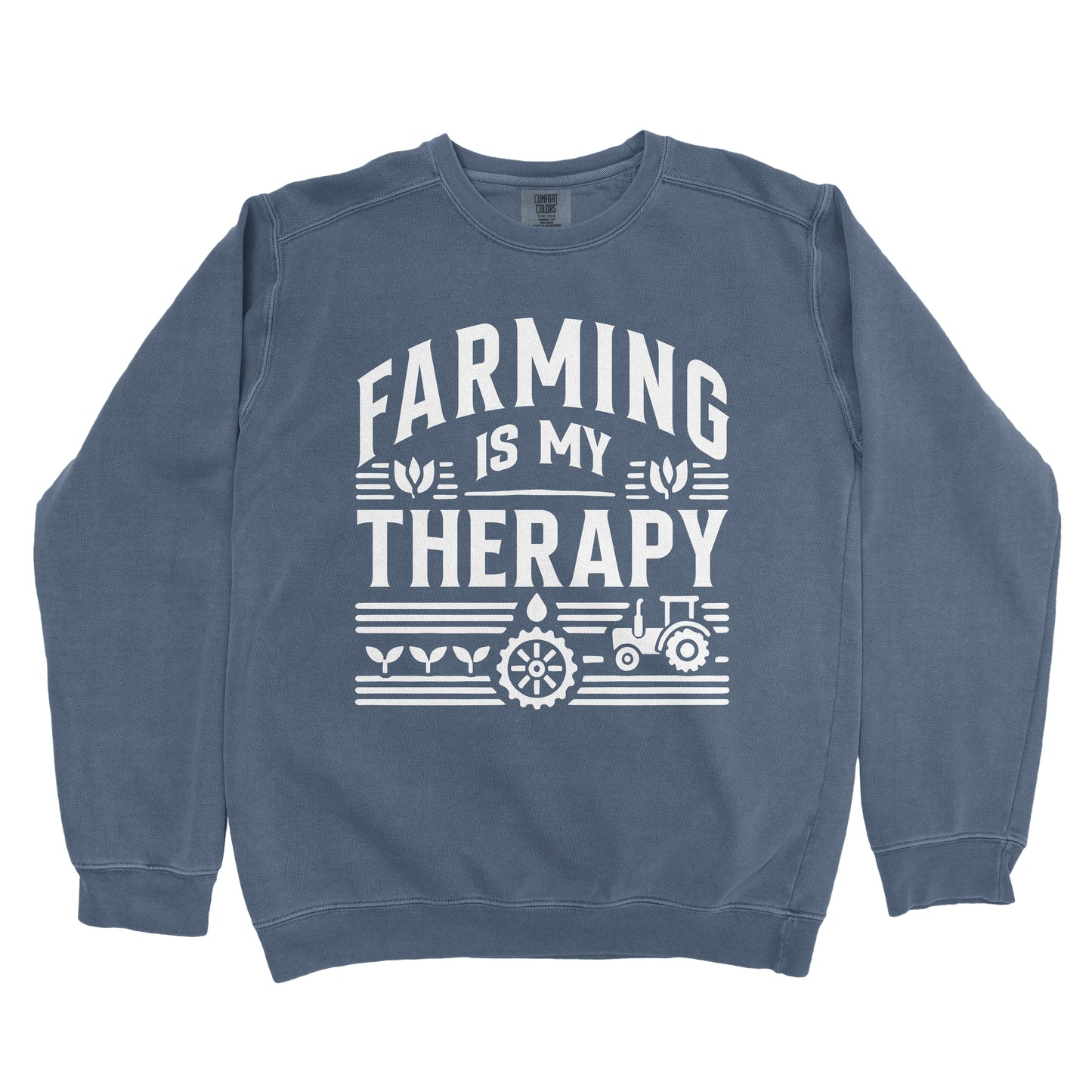 FARMING IS MY THERAPY PREMIUM SWEATSHIRT