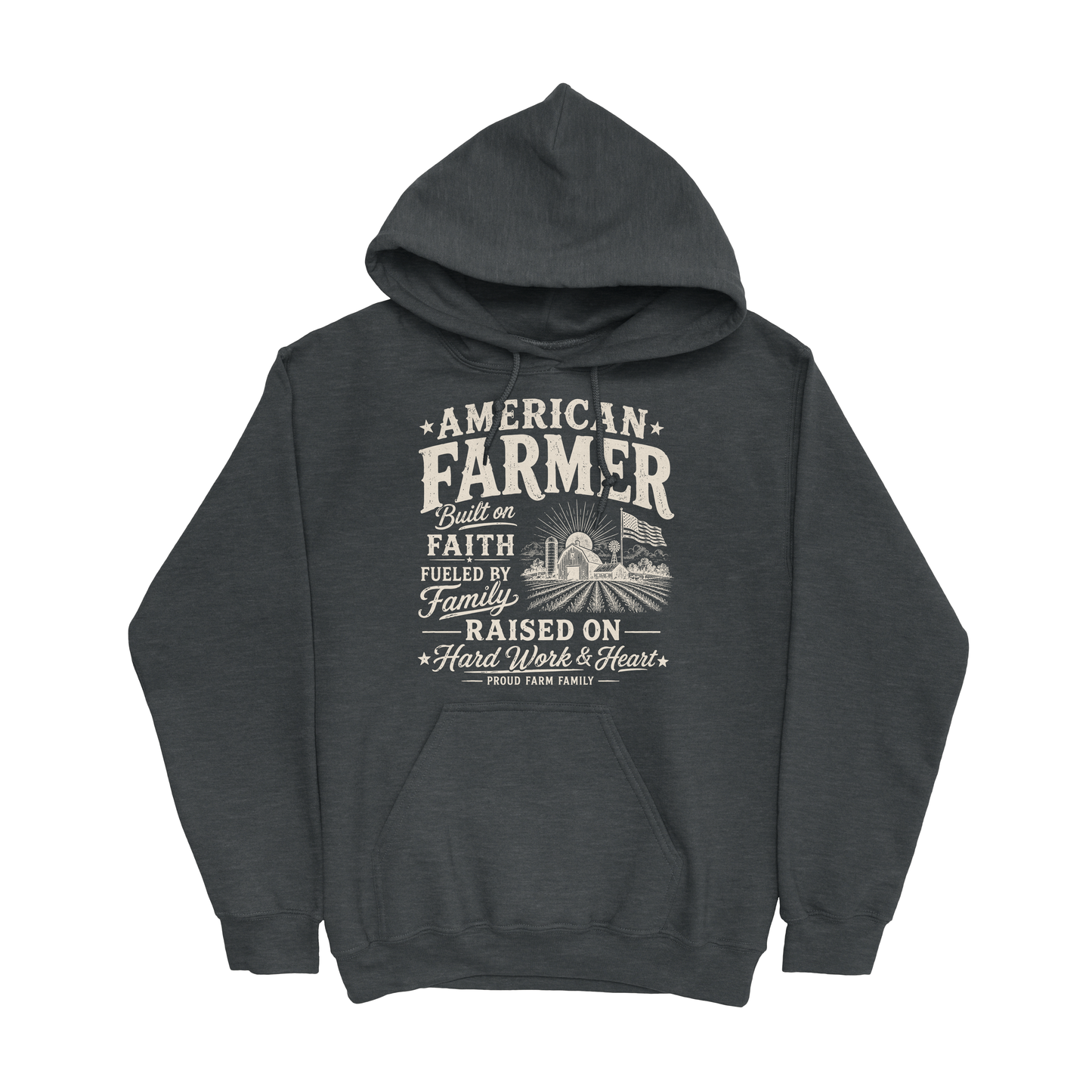 AMERICAN FARMER BUILT ON FAITH HOODIE