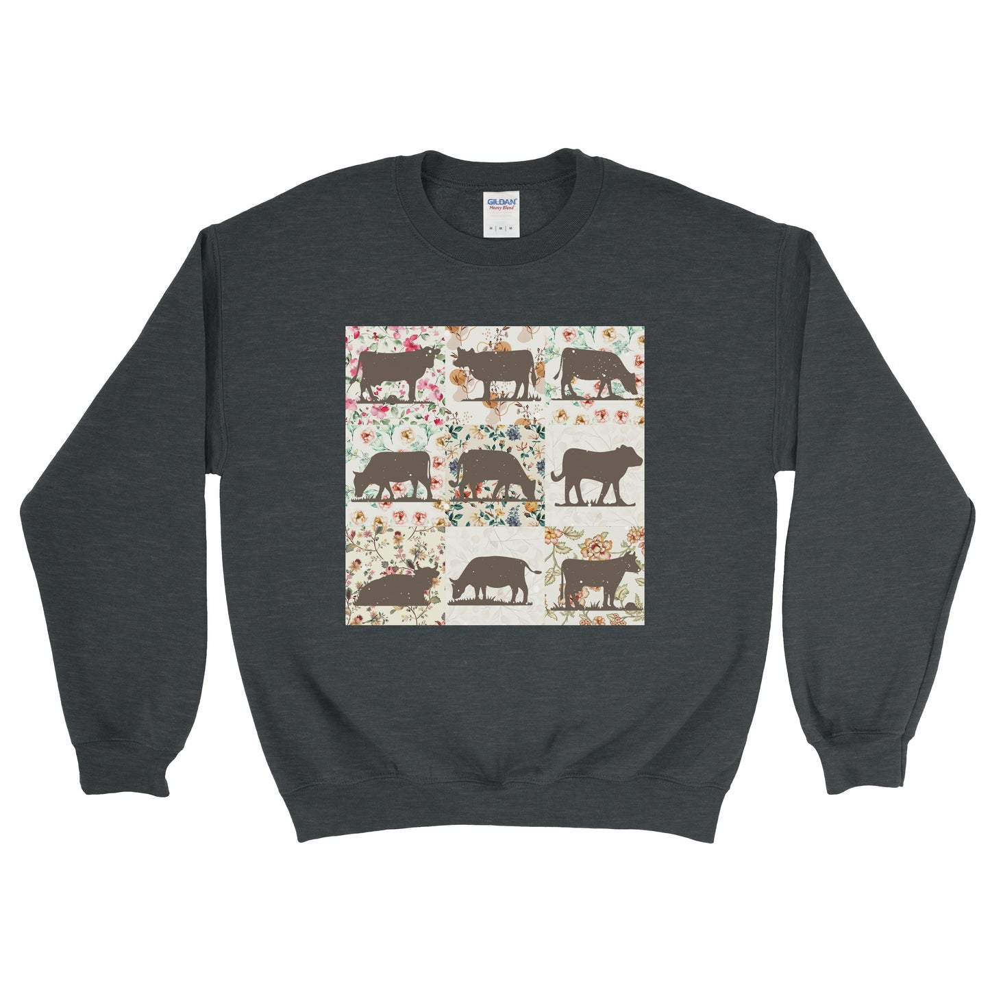 COW PATTERN SWEATSHIRT