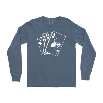 COWBOY ACE OF SPADES LONG SLEEVE SHIRT