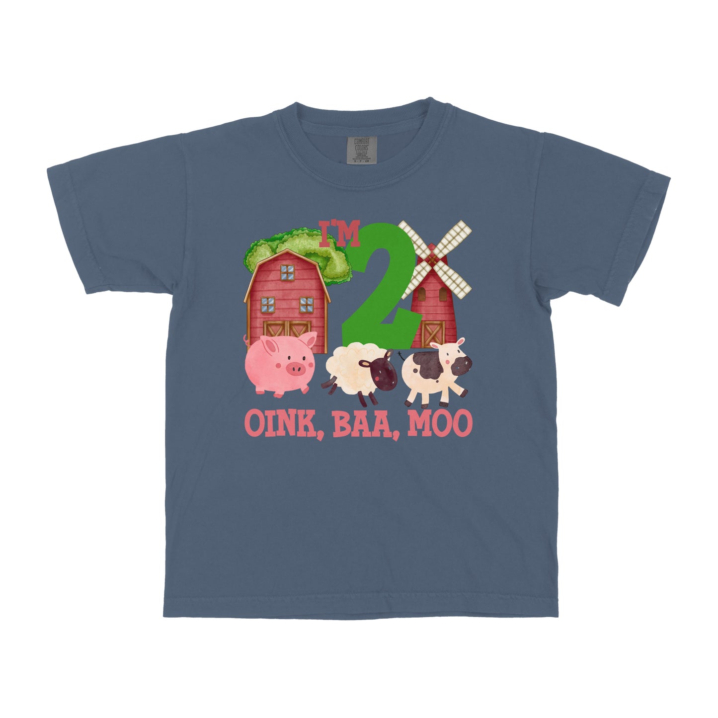 OINK BAA MOO FARM BIRTHDAY CUSTOM YOUTH SHIRT