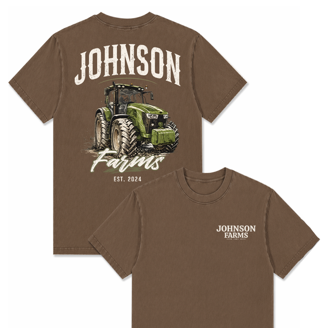 CUSTOM FARM TRACTOR SHIRT BACK PRINT F6