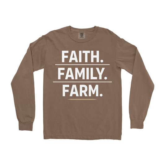 FAITH. FAMILY. FARM. LONG SLEEVE SHIRT