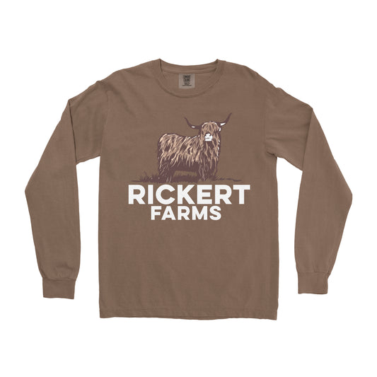 HIGHLAND CATTLE FARM CUSTOM LONG SLEEVE SHIRT L1