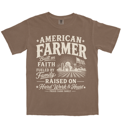 AMERICAN FARMER BUILT ON FAITH SHIRT