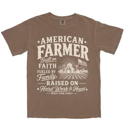 AMERICAN FARMER BUILT ON FAITH SHIRT
