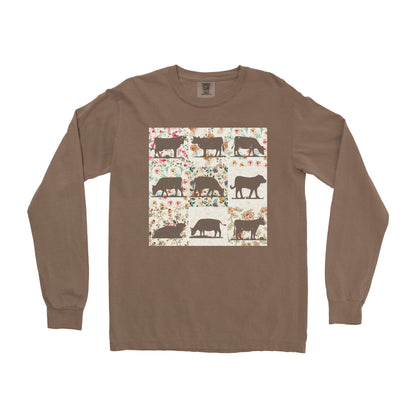 COW PATTERN LONG SLEEVE SHIRT