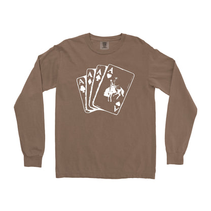 COWBOY ACE OF SPADES LONG SLEEVE SHIRT