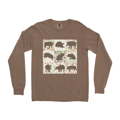 PIG PATTERN LONG SLEEVE SHIRT