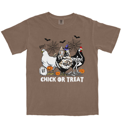 SPOOKY CHICK OR TREAT FARM HALLOWEEN SHIRT