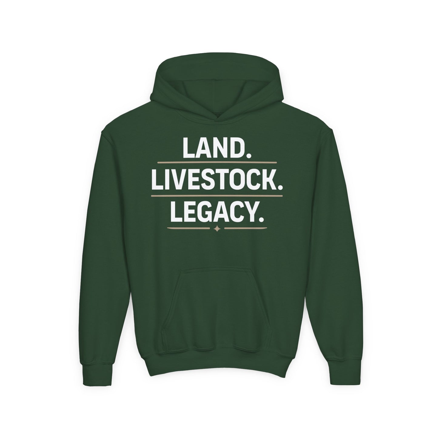 LAND. LIVESTOCK. LEGACY. YOUTH HOODIE