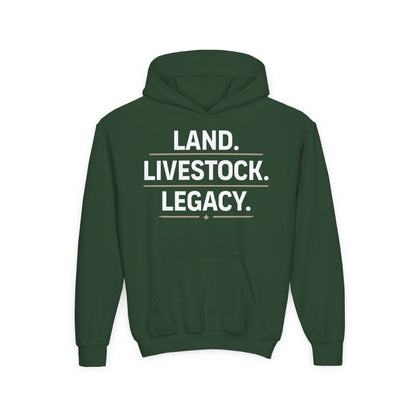 LAND. LIVESTOCK. LEGACY. YOUTH HOODIE