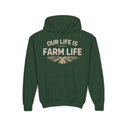 OUR LIFE IS FARM LIFE YOUTH HOODIE