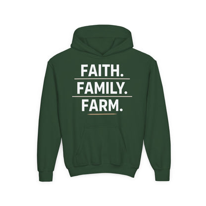FAITH. FAMILY. FARM. YOUTH HOODIE