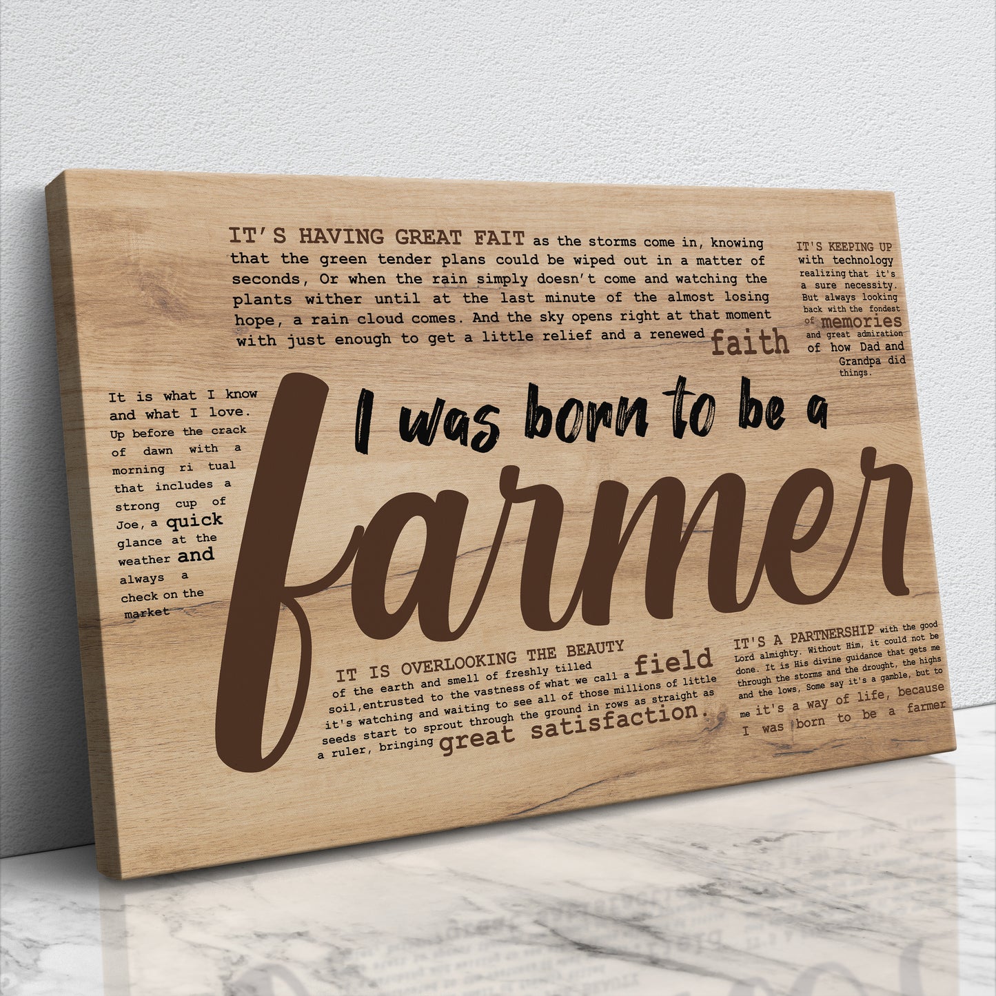 BORN TO BE A FARMER CANVAS