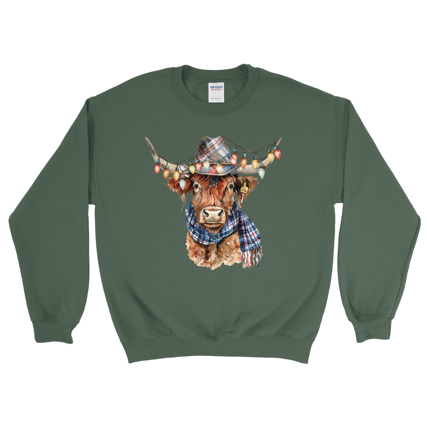 HIGHLAND COW CHRISTMAS FARM SWEATSHIRT