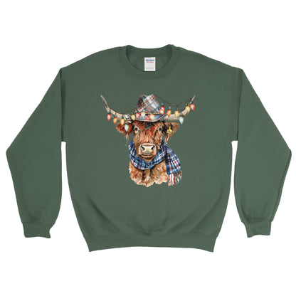 HIGHLAND COW CHRISTMAS FARM SWEATSHIRT