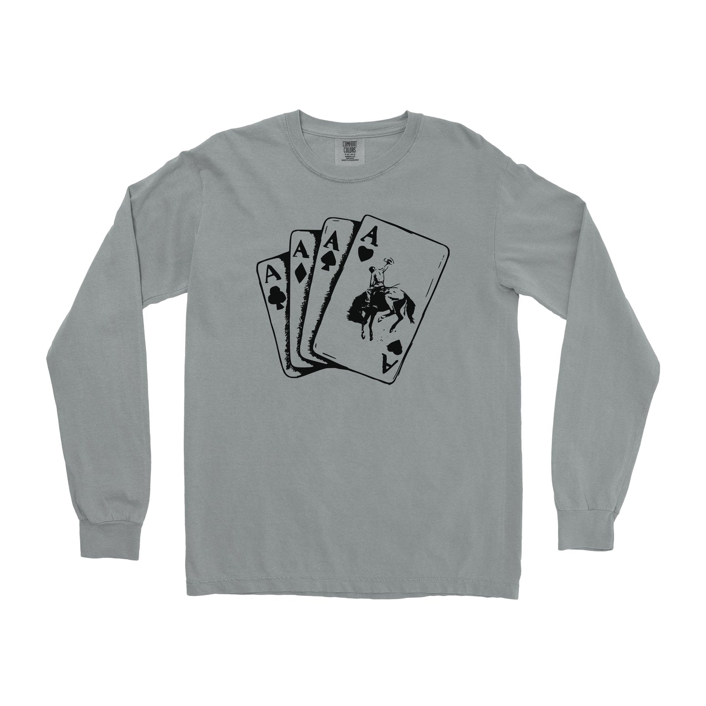 COWBOY ACE OF SPADES LONG SLEEVE SHIRT