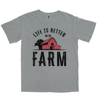 LIFE IS BETTER ON THE FARM RED BARN SHIRT