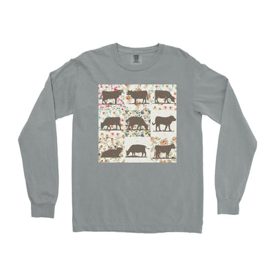 COW PATTERN LONG SLEEVE SHIRT