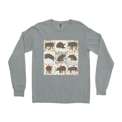 PIG PATTERN LONG SLEEVE SHIRT