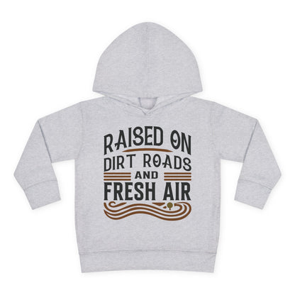 RAISED ON DIRT ROADS AND FRESH AIR TODDLER HOODIE