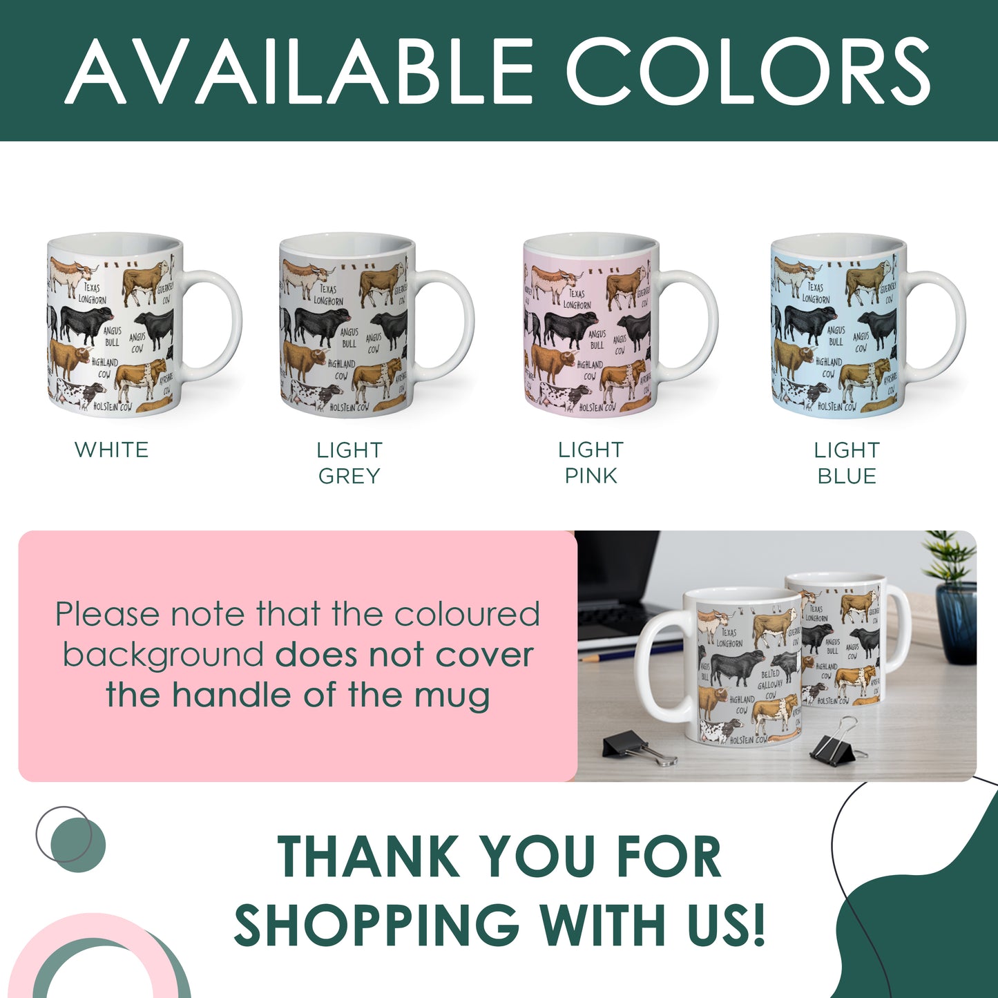 BREEDS OF COWS COFFEE MUG