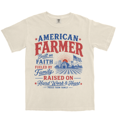 AMERICAN FARMER BUILT ON FAITH SHIRT