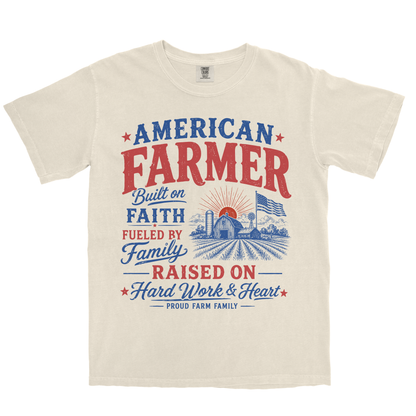 AMERICAN FARMER BUILT ON FAITH SHIRT