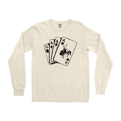 COWBOY ACE OF SPADES LONG SLEEVE SHIRT