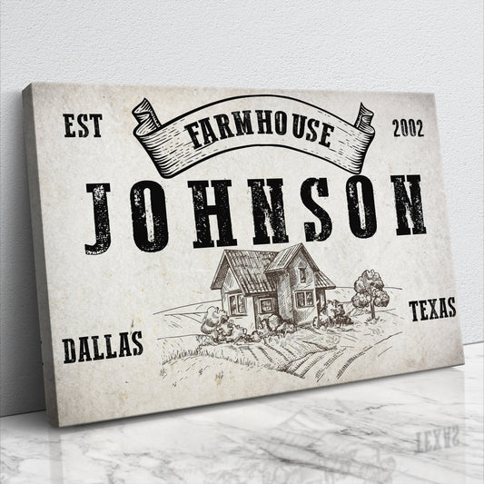 RUSTIC FARM PERSONALIZED CANVAS