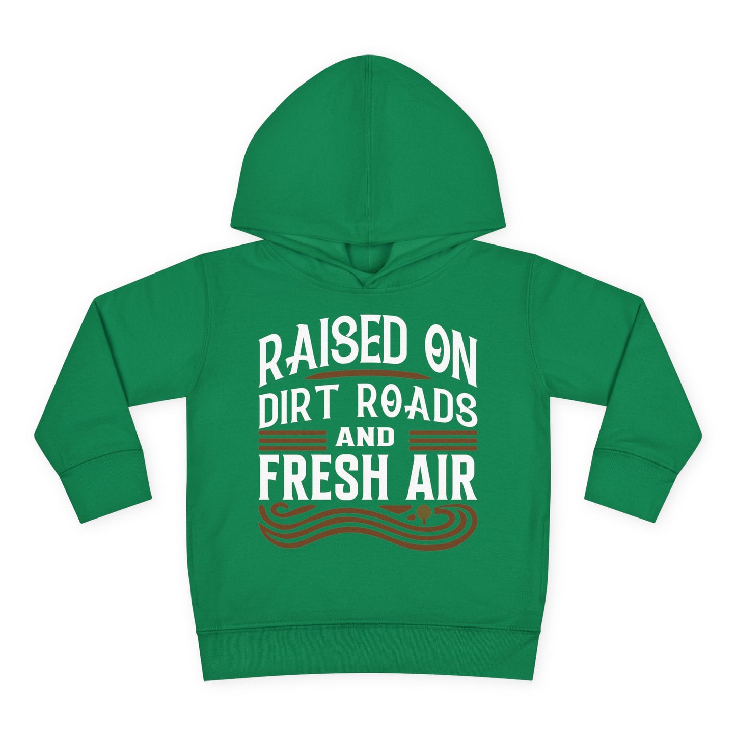 RAISED ON DIRT ROADS AND FRESH AIR TODDLER HOODIE