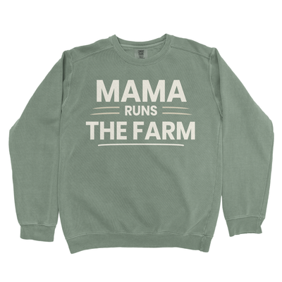 MAMA RUNS THE FARM PREMIUM SWEATSHIRT