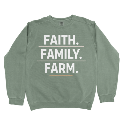 FAITH. FAMILY. FARM. PREMIUM SWEATSHIRT