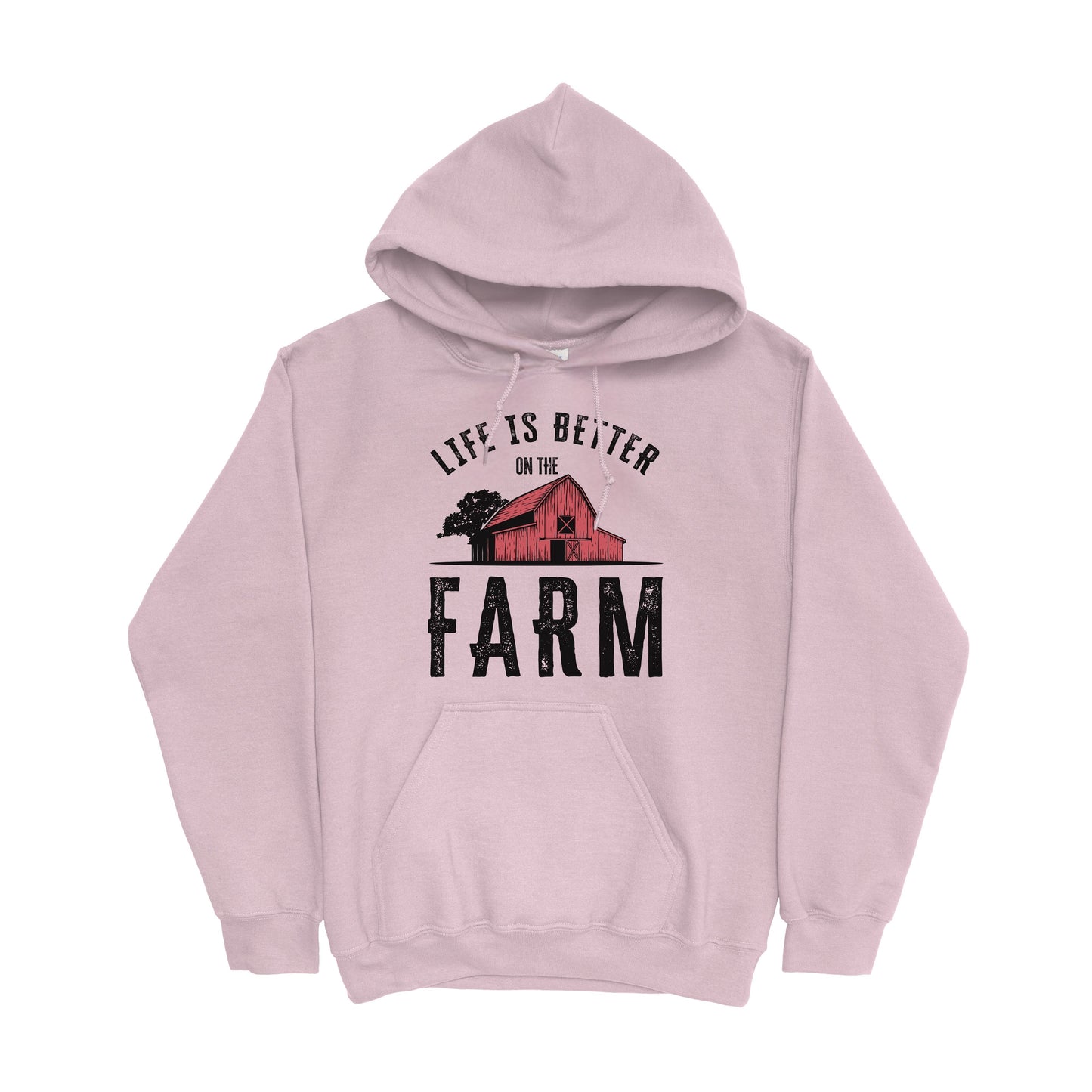 LIFE IS BETTER ON THE FARM RED BARN HOODIE