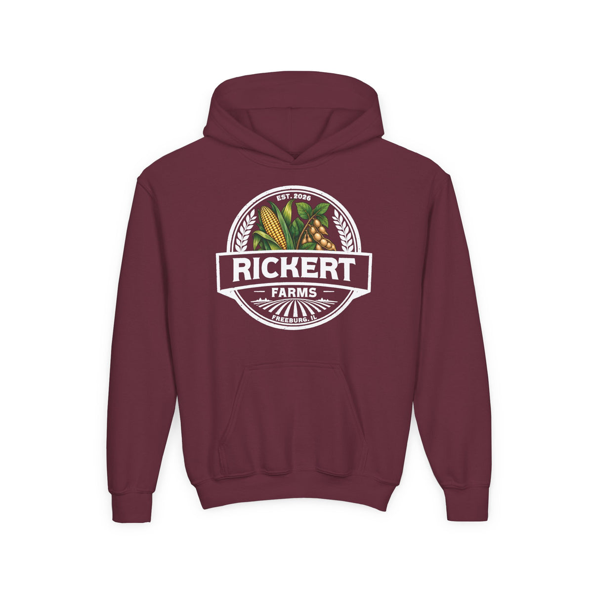 CORN SOYBEAN FARM CUSTOM YOUTH HOODIE Y2