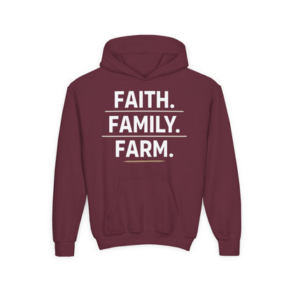 FAITH. FAMILY. FARM. YOUTH HOODIE