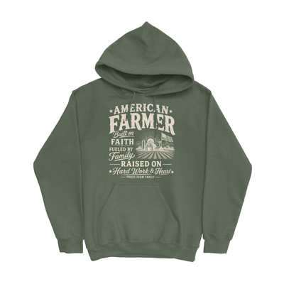 AMERICAN FARMER BUILT ON FAITH HOODIE