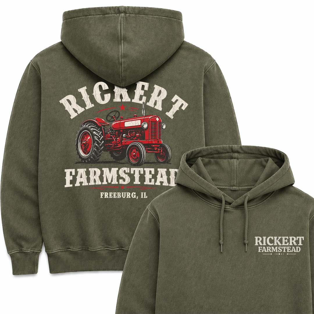 CUSTOM FARM TRACTOR HOODIE BACK PRINT F5